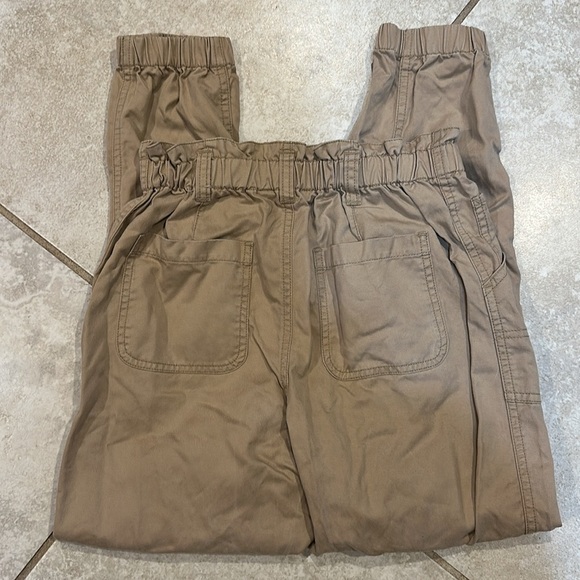 Polo Ralph Lauren Khaki Tan Twill Elastic Waist Utility Jogger Pants 12 Girls - Picture 5 of 7